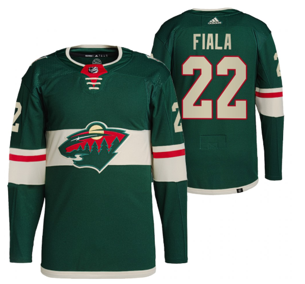 Men's Minnesota Wild #22 Kevin Fiala Green Stitched Jersey Men's Minnesota Wild #22 Kevin Fiala Green Stitched Jersey